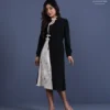Autumn and Winter Long New Chinese Style National Style Cheongsam Black Pure Desire Temperament Slim Long Sleeve Waist Dress Trendy