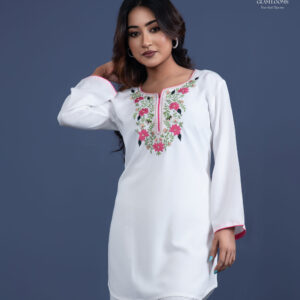 Embroidered Kurti & Pant Set – Black
