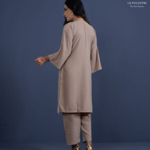 Elegant Grey Embroidered Kurti Set