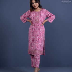 Elegant Green Printed Kurti Set