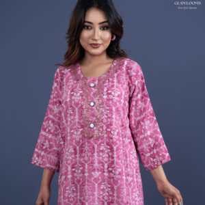 Elegant Green Printed Kurti Set