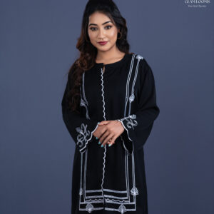 Women’s Black Embroidered Kurti Set with Pant