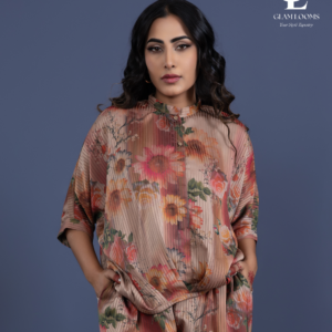 Women’s Floral Printed Co-Ord Set (Top & Pant)